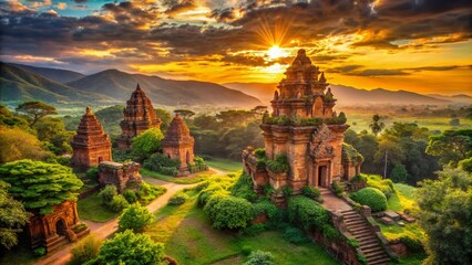 My Son Sanctuary Vietnam: Panoramic Views of Ancient Cham Towers, Stunning Sunrise Landscape Photography
