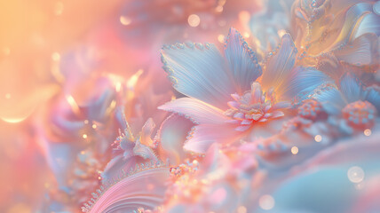 Abstract Pastel Floral Background