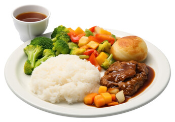 PNG A meal set lunch vegetable broccoli.