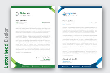 Obraz premium Professional creative letterhead template design for your business