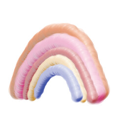 Minimalist Textured Rainbow Illustration with Earthy Tones