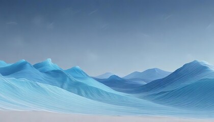 Fototapeta premium Horizontal wave background with gentle blue color gradient, sky, ocean, serene