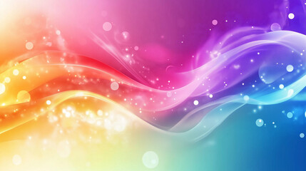 Fototapeta premium Abstract Rainbow Waves: A vibrant and captivating abstract background of flowing waves in a spectrum of colors. 