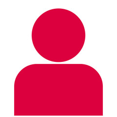 red silhouette person icon