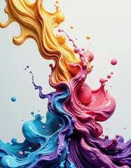 Vibrant abstract paint splash design for creative inspiration and modern decor