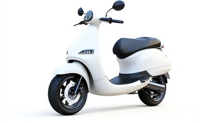 Sleek modern electric scooter on white background