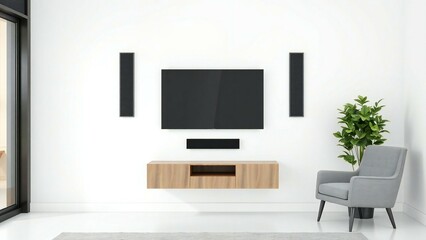 modern living room with fireplace