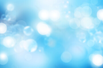 Naklejka premium Blue bokeh abstract background blur