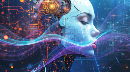 Vibrant Futuristic Technology Background With Abstract Design