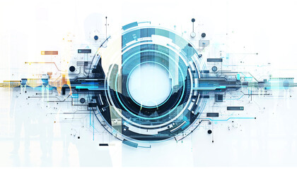 Obraz premium Collaborative Innovation Modern Digital Background Design