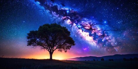 Night Photography Greeting Cards: Free Thinking Design, Starry Sky, Moonlit Wishes,  Romantic Night Scene, Celestial Cards