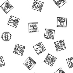 seo optimize community vector seamless pattern thin line illustration