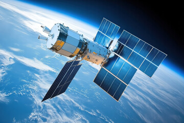 Obraz premium Revolutionizing Global Communication Through Satellite Technology