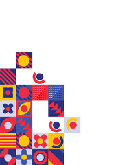 Isometric geometric pattern shape vector