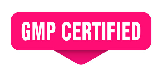 GMP CERTIFIED button, banner