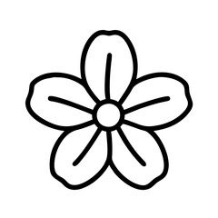 phlox icon, flower line art, flower icon - Minimalistic black outline illustration of phlox flower, perfect for icons, logos, and floral-themed designs.

