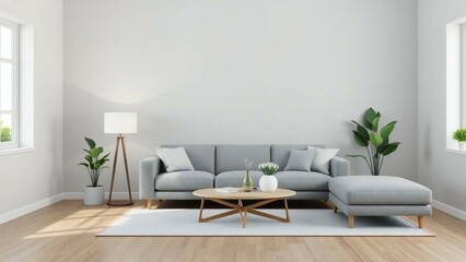 modern living room with furniture