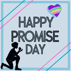 Happy promise day vector