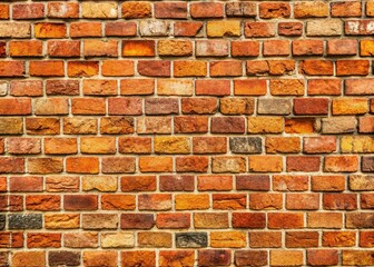 Naklejka premium Panoramic Brick Wall Texture, High-Resolution Background Image, Old Brickwork, Masonry, Grunge Wall, Brick Surface, Building Exterior, Architectural Detail, Vintage Brick, Red Brick Wall