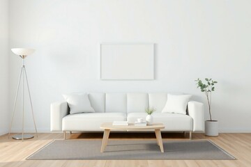 design scene with a sofa