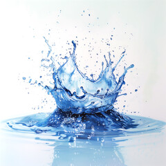A stunning water splash captured at its peak, with vibrant droplets creating a sense of motion