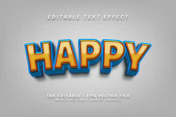 Happy Cartoon Text Effect