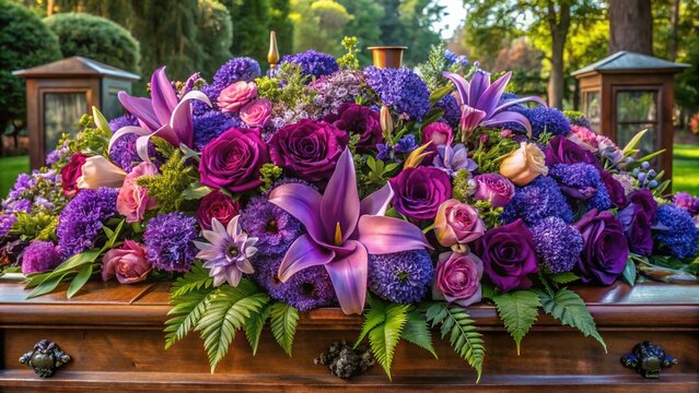 Purple Funeral Flowers Images – Browse 5,244 Stock Photos, Vectors, and