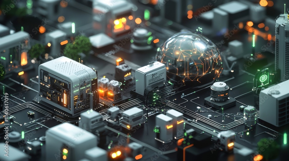Poster Visual Representation of Interconnected IoT Devices Powered by Blockchain Technology in Smart City Environment
