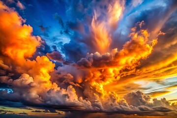 Obraz premium Panoramic Sky Photography: Epic Cloudscapes, Dramatic Heavens, Breathtaking Celestial Views