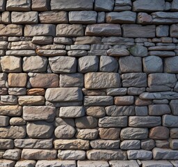 Fototapeta premium Weathered grey stone wall with a worn appearance, background, geological, rustic