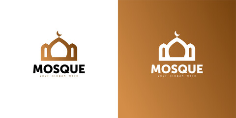 Mosque logo design. Elegant Faith: Islamic Logo Design