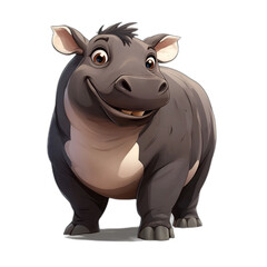 Naklejka premium Beaming tapir cartoon character