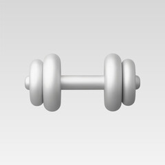 3d Realistic Dumbbell icon vector illustration