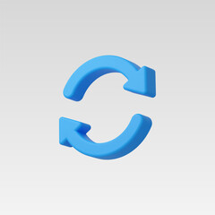 3d Realistic Recycle arrow vector illustration