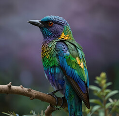 Obraz premium blue and yellow billed toucan AI generative