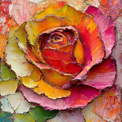 **rose painterly colorful trim texture AI generated 