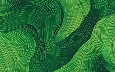 Fototapeta premium Vibrant Green Swirling Patterns Evoke the Tranquility of Nature’s Lush Landscapes and the Serenity They Bring, Inspiring Creativity and Inner Peace During Quiet Moments