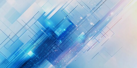 Abstract futuristic background with light blue geometric lines