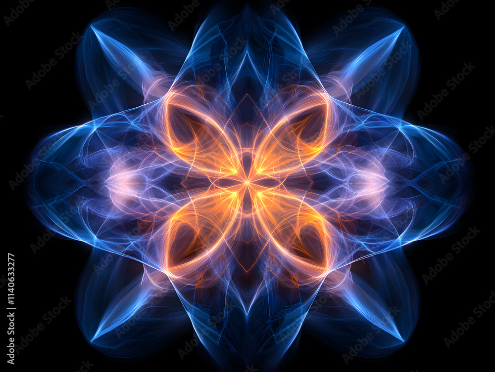 Poster vibrant energy flowing patterns abstract digital art colorful design creative environment central vi