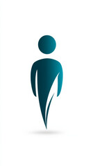 simple human icon white background 