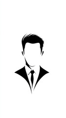 simple human icon white background 