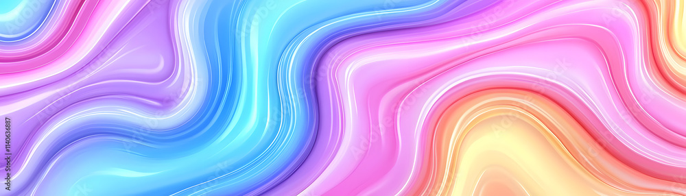 Poster colorful abstract wave patterns digital art vibrant environment artistic viewpoint fluid concepts fo