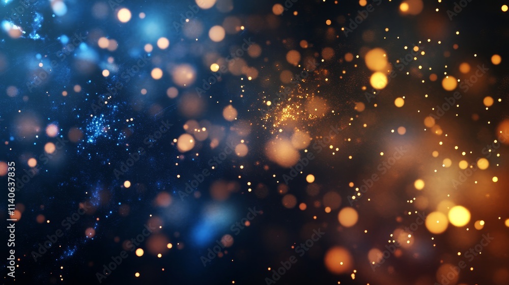 Poster brilliant particles dance across a cosmic background, swirling and sparkling in a mesmerizing displa