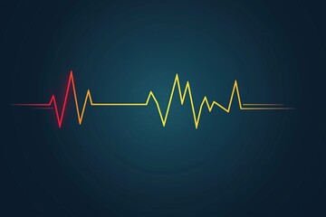 Heartbeat, heart beat pulse flat icon for medical apps and websites