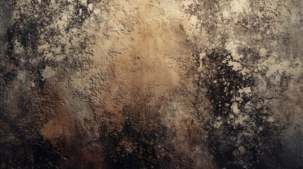 Wall with a lot of texture and a lot of brown and black colors. The wall is covered in a lot of small dots and the overall mood of the image is somewhat dark and moody