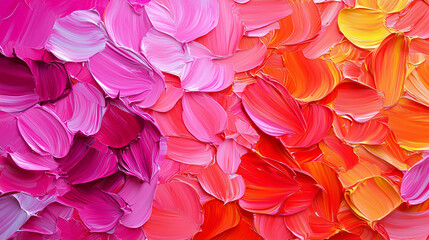 Obraz premium Vibrant abstract painting with pink and orange swirling textures.