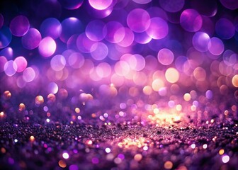 Purple Ombre Bokeh Lights: Abstract Background, Soft Focus, Magical Glow, Dreamy Purple, Fantasy Lighting, Blurred Lights