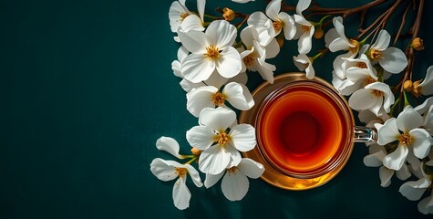 Elegant Glass Teapot with Floral Arrangement: Aesthetic Tea Time


