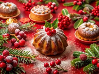 Red Christmas Food Photography: Festive Holiday Recipes & Dishes