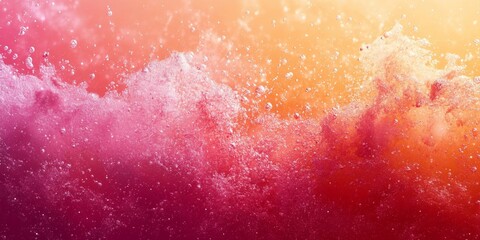 Fototapeta premium Pink orange gradient, vibrant grainy noise texture, abstract header banner design, Generative AI